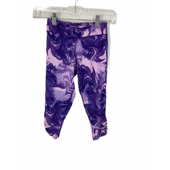 Champion Purple Marbled Tie Dye Legging Medium 7-8 - Picture 4 of 5